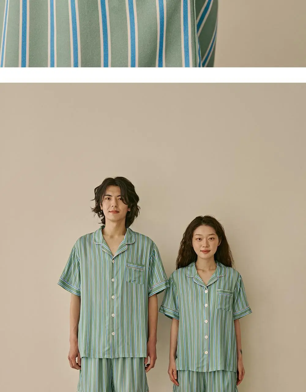 보웰 [BWTZ] 데이오프 비스코스 100% 파자마 반소매세트 그린스트라이프 3종 상세페이지 24